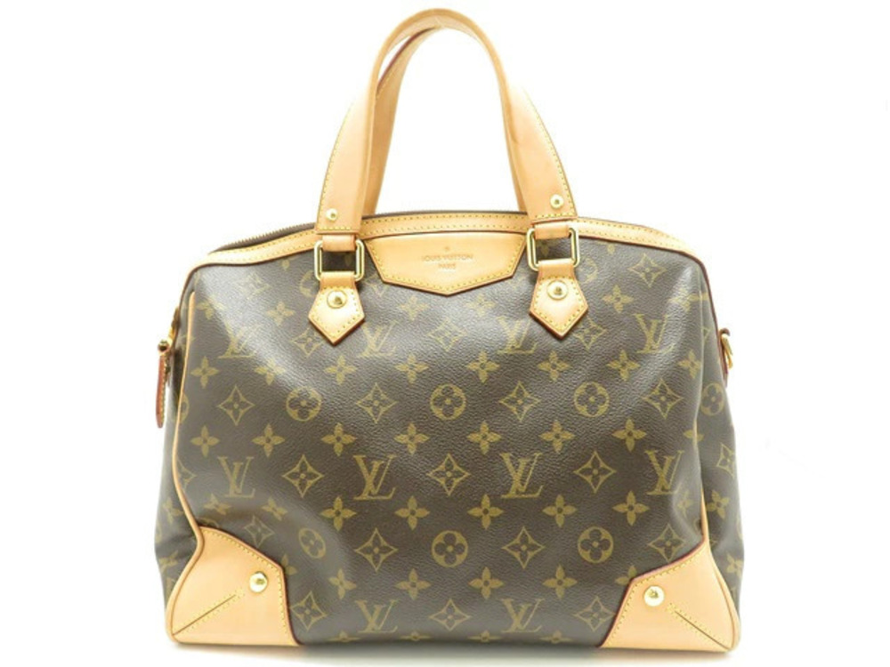 LOUIS VUITTON Retiro Monogram Bag Handbag Canvas Brown